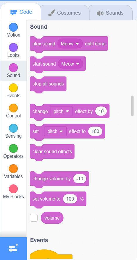 Sound در اسکرچ